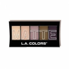 L.A. Colors Paleta 5 matných stínů - CEM471 Natural Linen