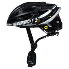 Safe-Tec TYR 3 Black-Silver S chytrá bluetooth helma