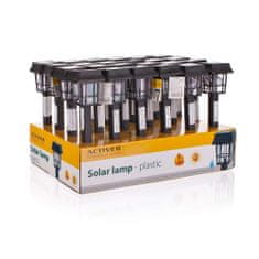 ACTIVER Lampa solární hranatá, plast, display, sada 8 ks