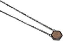 BeWooden Dámský náhrdelník s dřevěným detailem Apis Nox Necklace Hexagon