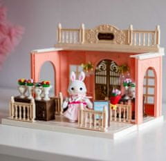 WOOPIE WOOPIE Domeček pro panenky The Rabbit Family Florist + Figurky 4 ks.