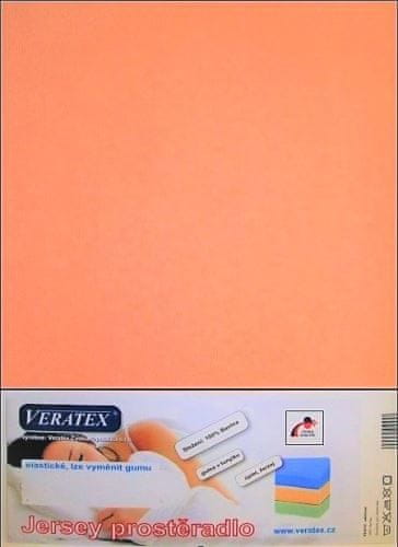 Veratex VERATEX Jersey prostěradlo 140x200 cm (č.11-lososová)