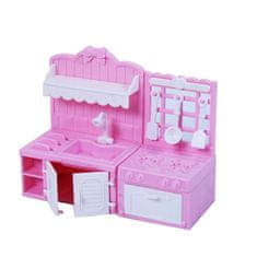 Rappa Sada nábytek mini pro panenky (klavír - toaletka - kuchyň)
