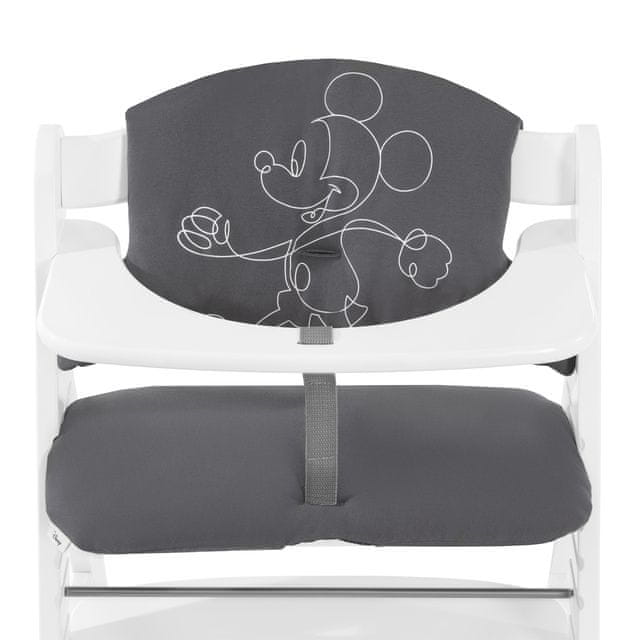 Levně Hauck Highchair Pad Select Mickey Mouse Anthracite