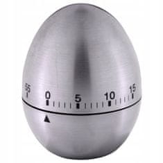 Koopman Mechanický časovač na vejce stříbrný 6 cm