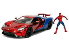 MARVEL Jada - Marvel Spiderman 2017 Ford Gt 1:24 + figurka.