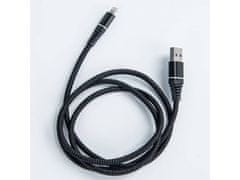 Bomba USB Data kabel extra ohebný pro iPhone 1M Barva: Černá