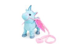 CoolCeny Zpívající a chodící plyšový jednorožec Unicorn Roxy - Modrá