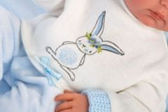 Llorens 63555 NEW BORN CHLAPEČEK - realistická panenka miminko s celovinylovým tělem - 35 cm