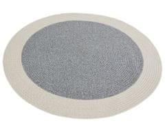 NORTHRUGS Kusový koberec Braided 105555 Grey Creme kruh – na ven i na doma 150x150 (průměr) kruh