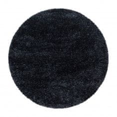 Ayyildiz AKCE: 80x80 (průměr) kruh cm Kusový koberec Brilliant Shaggy 4200 Black kruh 80x80 (průměr) kruh
