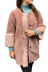 LUIS CAMPOI - oboustranný růžový kožíšek s kapsami Velikost: 38