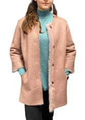 LUIS CAMPOI - oboustranný růžový kožíšek s kapsami Velikost: 38