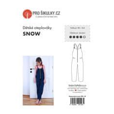 Prošikulky Střih dětské oteplováky / lyžařské kalhoty SNOW | 80 - 164 - Česky