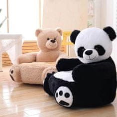 JOJOY® Plyšové křesílko PLUSHY Panda, 50 x 50 x 45cm