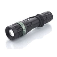 Solight Solight kovová svítilna, 3W CREE LED, černá, fokus, 3x AAA WL09
