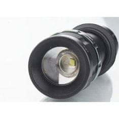 Solight Solight kovová svítilna, 3W CREE LED, černá, fokus, 3x AAA WL09