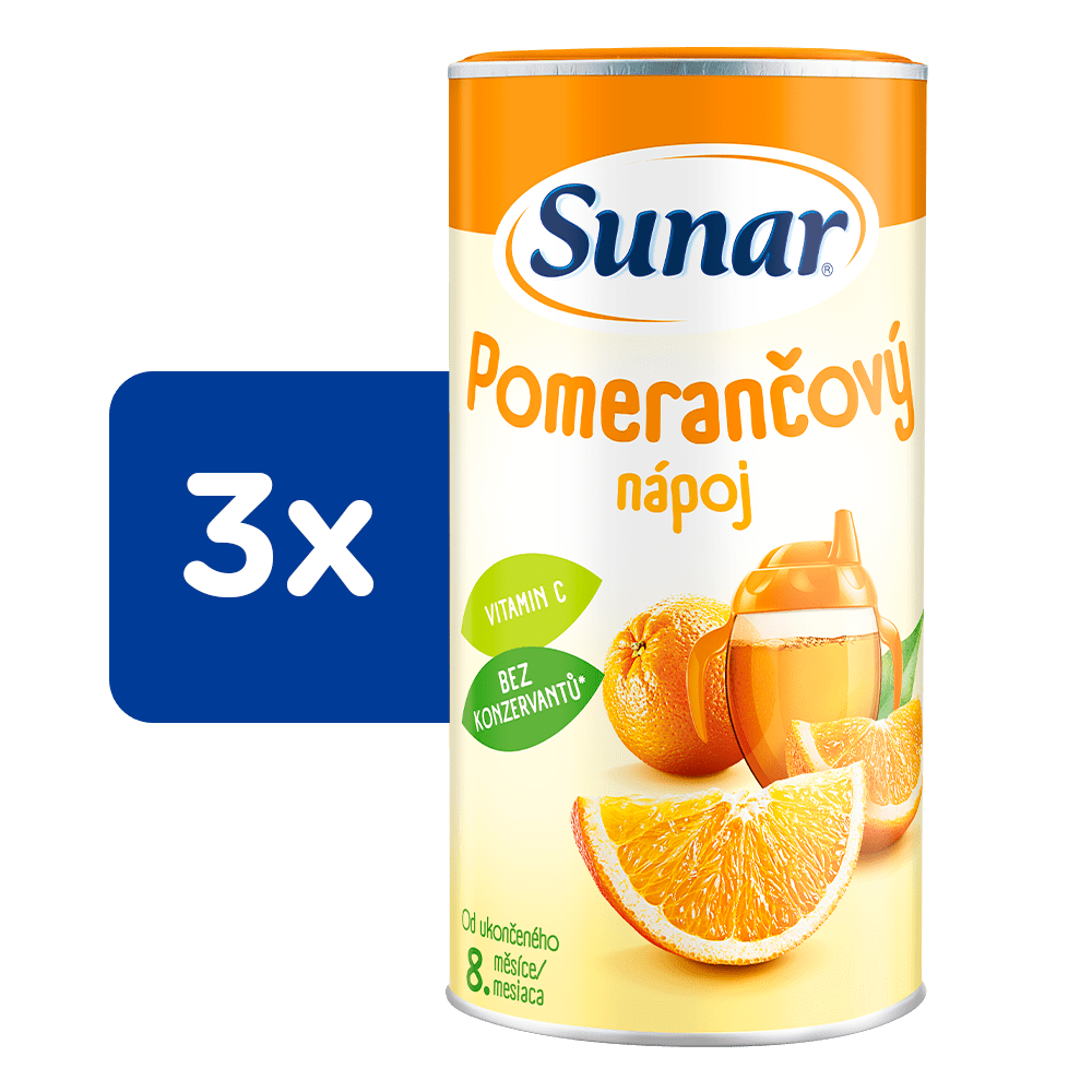 Levně Sunar rozpustný nápoj pomerančový 3 x 200 g