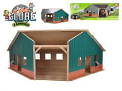 Kids Globe Garáž/farma dřevěná 40,5x100x38 cm 1:16