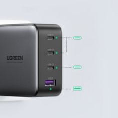Ugreen CD226 GaN síťová nabíječka 3x USB-C / 1x USB PD QC 100W, černá