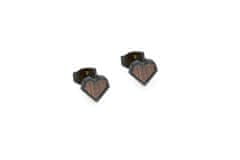 BeWooden Dámské náušnice s dřevěným detailem Apis Nox Earrings Heart