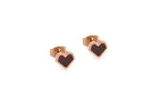 BeWooden Dámské náušnice s dřevěným detailem Rose Earrings Heart