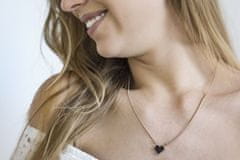 BeWooden Dámský náhrdelník s dřevěným detailem Rose Necklace Heart růžová