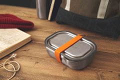 Black+Blum Lunch box Box Appetit, ocelový, S, oranžový