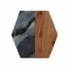 Deska heksagon - tmavý mramor-dřevo