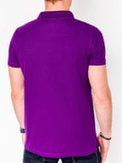 OMBRE Pánské basic polo tričko Sheer fialové S