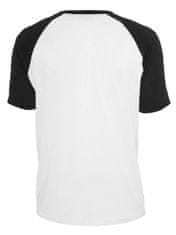 Urban Classics Pánské dvoubarevné tričko Raglan černo-bílé XXL