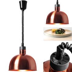 shumee Infračervená IR lampa na ohřev jídla, závěsná, měděná, průměr. 29 cm 250 W