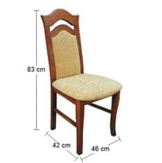 Pyka Jídelní židle Enzo - dřevo D3 / béžová