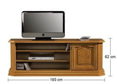 Pyka Rustikální TV stolek Kinga H - dřevo D3