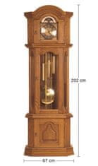 Pyka Rustikální stojící hodiny s kyvadlem Kinga Lux - dřevo D3