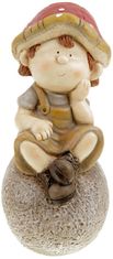Autronic Houbový chlapec na kameni zahradní MgO keramika KER331
