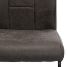 Autronic Jídelní židle, šedá látka v dekoru vintage kůže, kov - černý lak DCL-412 GREY3