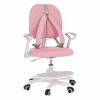 Rostoucí židle s podnoží a šlemi ANAIS - růžová/bílá