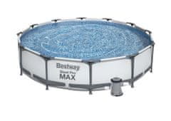 Bestway Bazén s konstrukcí 3,66 x 0,76m světle šedý s kartušovou filtrací