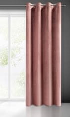 Eurofirany Melanie velurová záclona na průchodkách 140x250 cm růžová