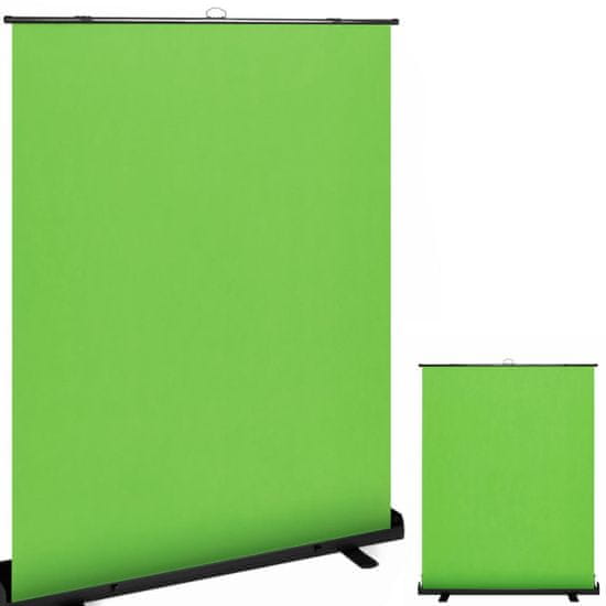 shumee Fotografické pozadí GREEN SCREEN přenosná skládací podlaha 166,2x199 cm