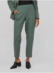 VILA Zelené dámské zkrácené kalhoty VILA Carrie XS