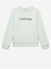 Calvin Klein Světle zelená holčičí mikina Calvin Klein Jeans 128