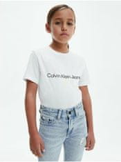 Calvin Klein Bílé holčičí tričko Calvin Klein Jeans 160