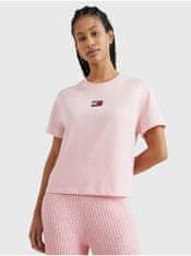 Tommy Jeans Růžové dámské tričko Tommy Jeans M