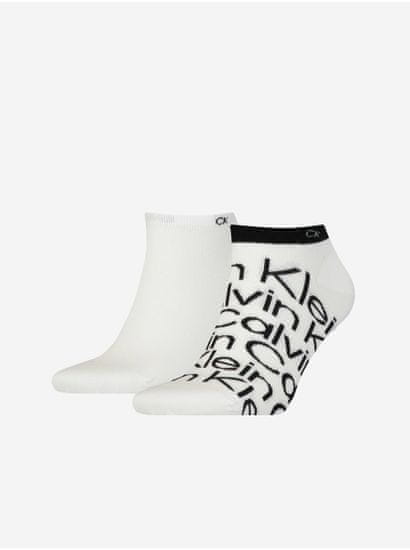 Calvin Klein Sada dvou párů pánských vzorovaných ponožek v bílé barvě Calvin Klein Underwear