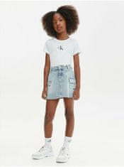 Calvin Klein Bílé holčičí tričko Calvin Klein Jeans 140