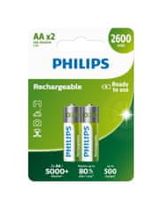 Philips Baterie R6B2A260/10 nabíjecí AA 2600 mAh 2ks