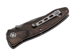 Böker Manufaktur 110192DAM Tirpitz-Damascus Wood sběratelský nůž 9,9 cm, damašek, ořech