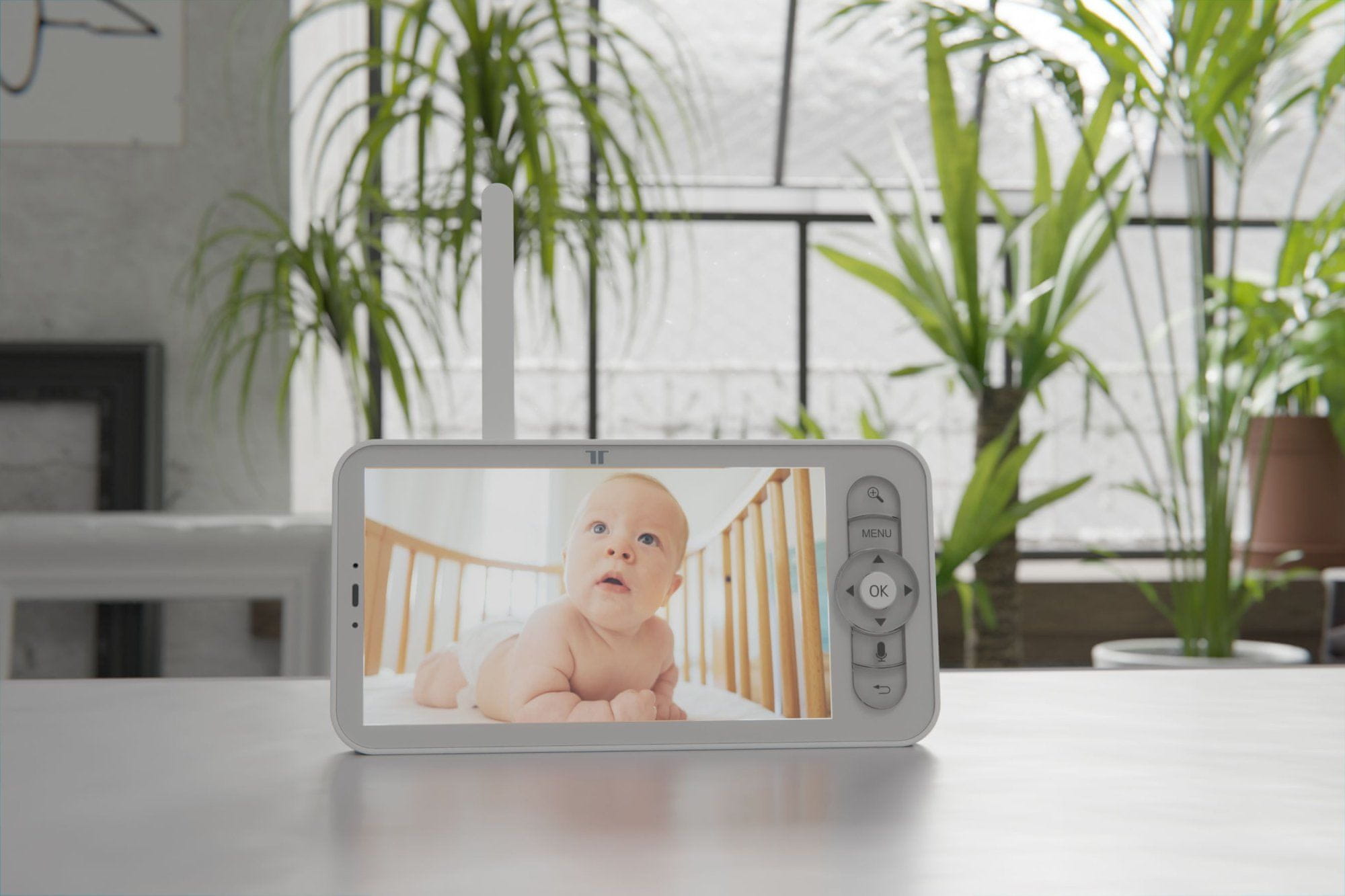 Intelligens bébiőr a kísérő 5 hüvelykes LCD kijelzővel Tesla Smart Camera Baby and Display BD300 monitor nagy teljesítményű kamera mozgásérzékelés hangérzékelés forgatás éjjellátó nagy teljesítményű bébiőr kétirányú kommunikáció szobahőmérséklet és páratartalom figyelés nagy felbontású LCD kijelző nagy teljesítményű kamera intelligens